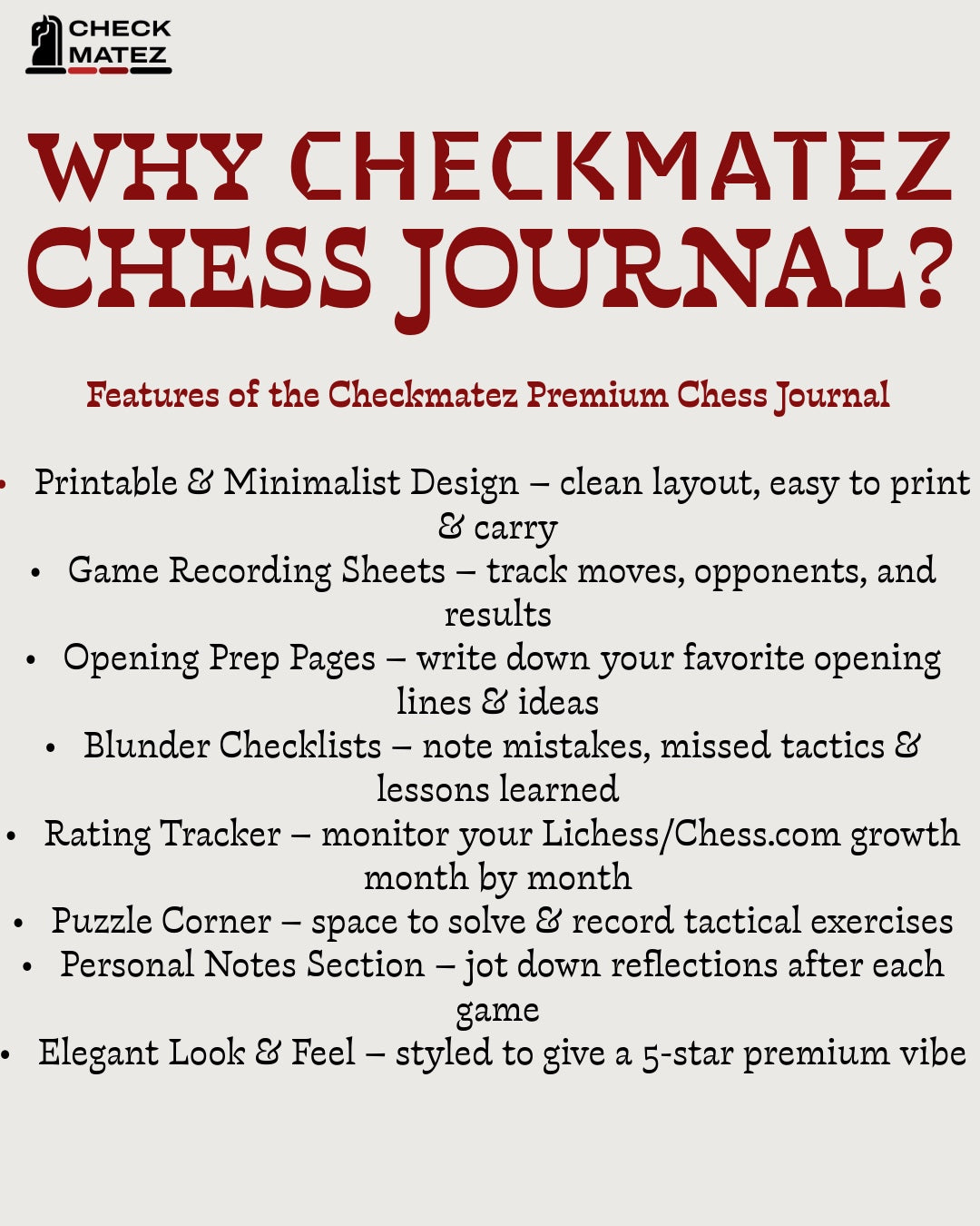 📝 The Premium Chess Journal
